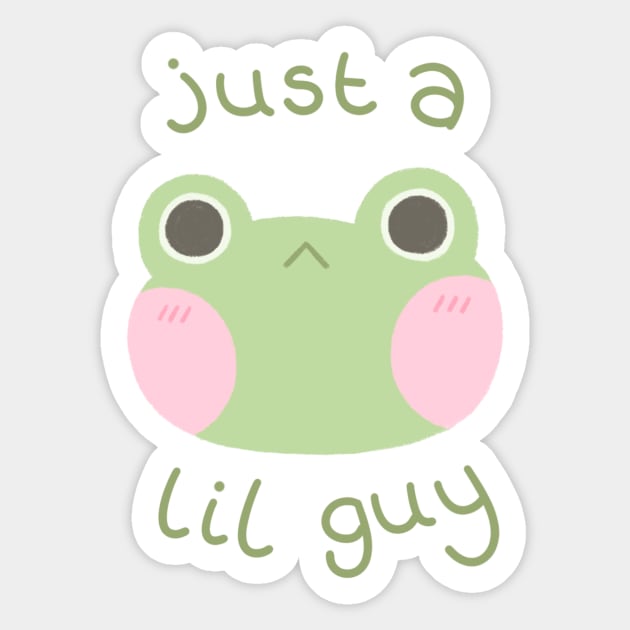 Just a Lil Guy Frog Sticker by Niamh Smith Illustrations